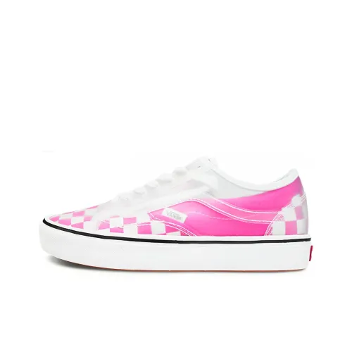 Vans Slip Skool Водонепроницаемые Низкие Кроссовки для Скейтбординга Унисекс Розовые Белые