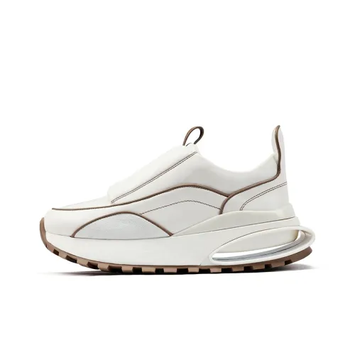 BREAD TREE Низкий топ Спортивная повседневная обувь Женская Лунный свет Белый