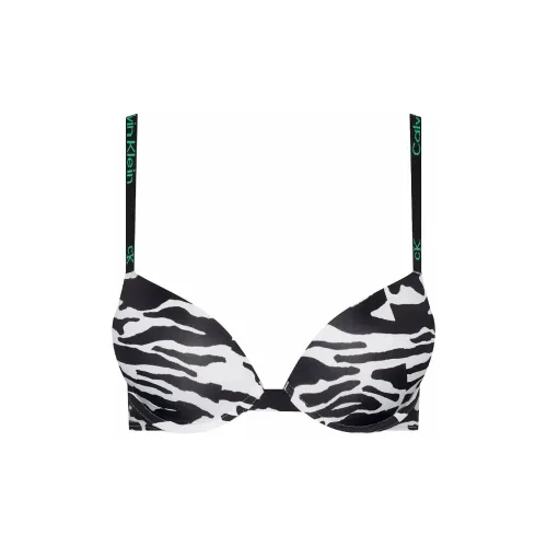 CK Calvin Klein PUSH UP Plunge Бюстгальтер Европейская версия Женские Черный белый