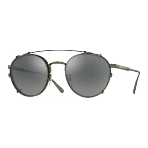 Oliver Peoples Металл Aviator Солнцезащитные очки Мужские Черные