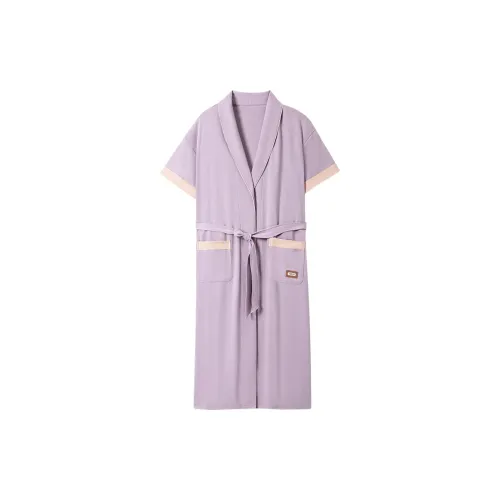ROUKEER Банные халаты Женские Фиолетовый