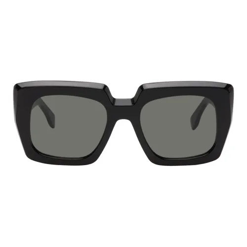 Retrosuperfuture Ацетат Нерегулярная форма Солнцезащитные очки Мужской Черный