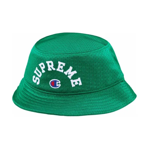 Supreme x Champion Twill Панама Унисекс Зеленая