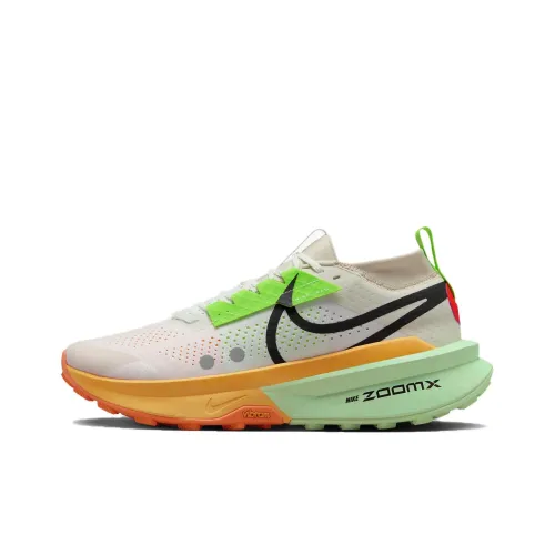 Nike ZoomX Zegama Trail Амортизаторы Shock противоскользящие устойчивые к истиранию низкие кроссовки для бега по пересеченной местности мужские белый зеленый