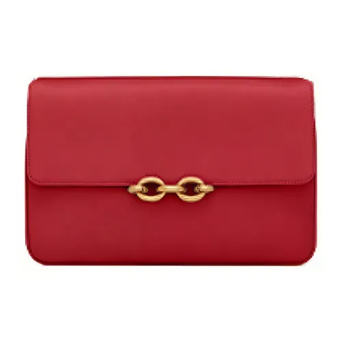 SAINT LAURENT LE MAILLON Гладкая коровья кожа Сумка через плечо Женская Купидон Красный