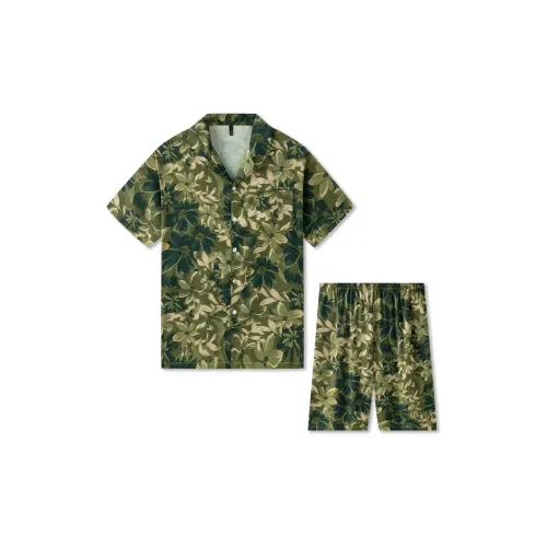 Good Fortune Пижамный комплект Мужской Оливково-зеленый
