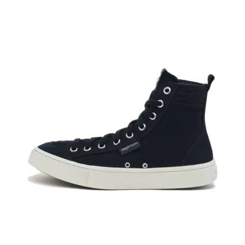 COURREGES High Top Canvas Shoes Мужские Черные
