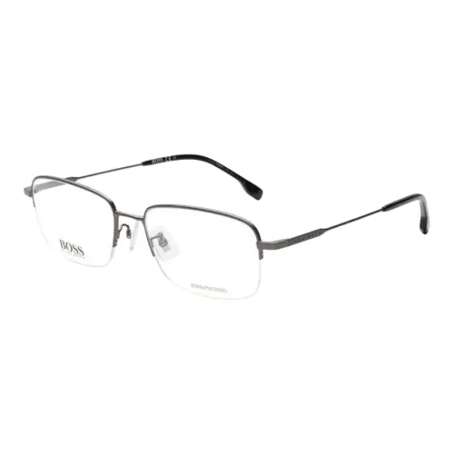 Hugo Boss Нержавеющая сталь Прямоугольные Оправы для очков Унисекс Черный