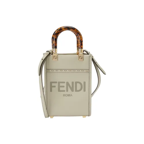 FENDI Sunshine Телячья кожа Сумка Сумка через плечо Сумка через плечо Мини Женская Светло-зеленая