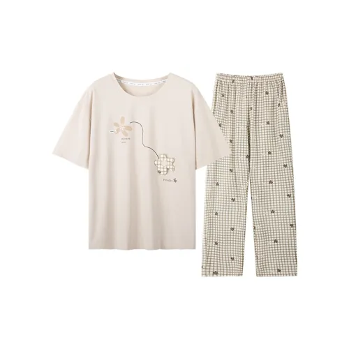 H YXIANG Пижамный комплект женский хаки