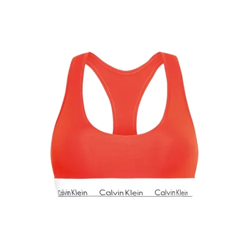 CK Calvin Klein Без подкладки Бюстгальтер Бралетт Европейская версия Женские Оранжевый