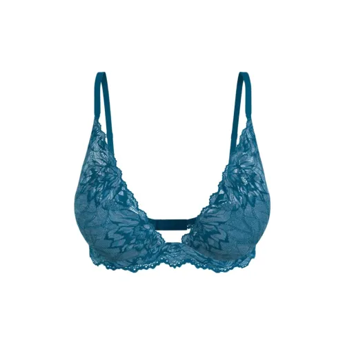 CK Calvin Klein LGHT LINED Plunge Бюстгальтер Европейская версия Женские Синий Зеленый