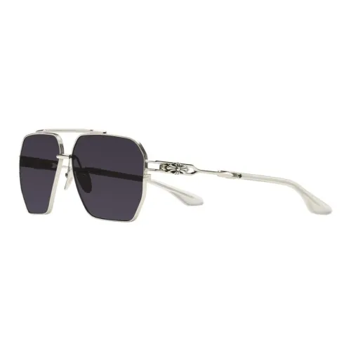 Chrome Hearts Металл Aviator Солнцезащитные очки Мужские Серебряные