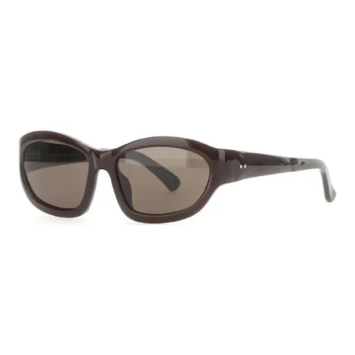 DRIES VAN NOTEN Ацетат Нейлон Кошачий глаз Солнцезащитные очки Мужской Коричневый