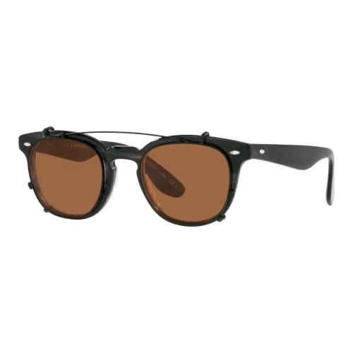 Oliver Peoples Металл Aviator Солнцезащитные очки Мужские Черные