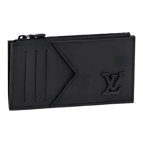 LOUIS VUITTON Кожа Держатель для карт Мужской Черный