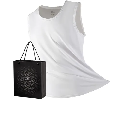 SEPTWOLVES Bright White Pure Cotton Впитывающий пот/Защищающий от пятен Технология/Ширина плеч Дизайн Мужские Майки