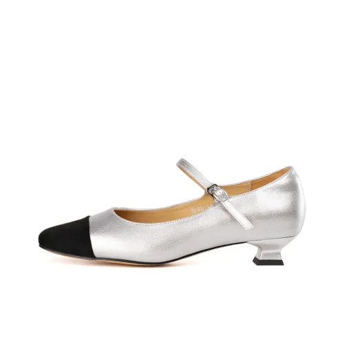 XIAOFAMIAO Мода Винтаж Французский Низкий вырез Мягкая подошва Низкий каблук Мэри Джейн Туфли Женские