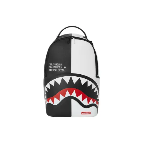 SPRAYGROUND Рюкзак из искусственной кожи с тканью унисекс черный белый