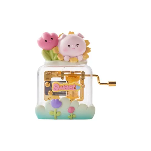 JIUFEN Креативный Очаровательный ПЭТ Ручная Музыкальная Коробка Исцеление Музыкальная Коробка с Восемью Тонами Игрушки