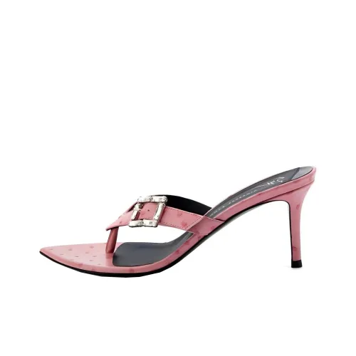 Giuseppe Zanotti GZ Шлепанцы 7 см Женские Темно-розовые