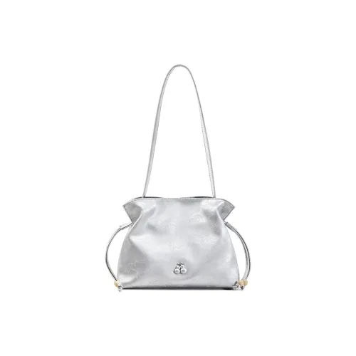 teenmix Коровья кожа с синтетической кожей Сумка через плечо Женская Графитовый черный Космический серебристый Экрю Вишневый цветок Розовый