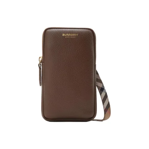 Burberry Телячья кожа с текстурой переносной через плечо чехол для телефона унисекс коричневый