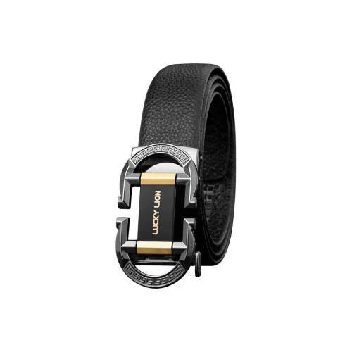 LUCKY LION Автоматическая застежка натуральная кожа роскошь молодежь бизнес ремни из коровьей кожи мужская ширина 3,5 см
