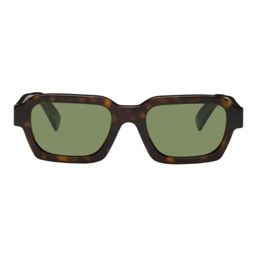 Retrosuperfuture Ацетат Прямоугольные Солнцезащитные очки Мужские Коричневые