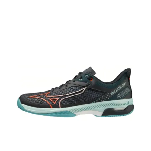 Mizuno Wave Exceed Tour 5 Амортизация Износостойкий Низкий Топ Кроссовки для Тенниса Унисекс Черный