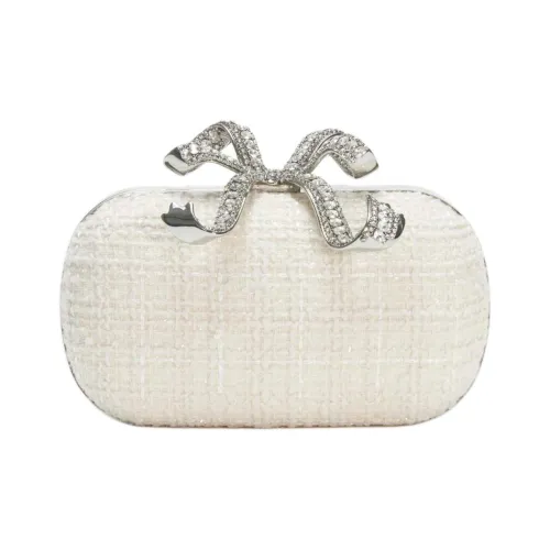 Self Portrait Circular Одно плечо Через плечо Клатч Женский Кремовый Белый