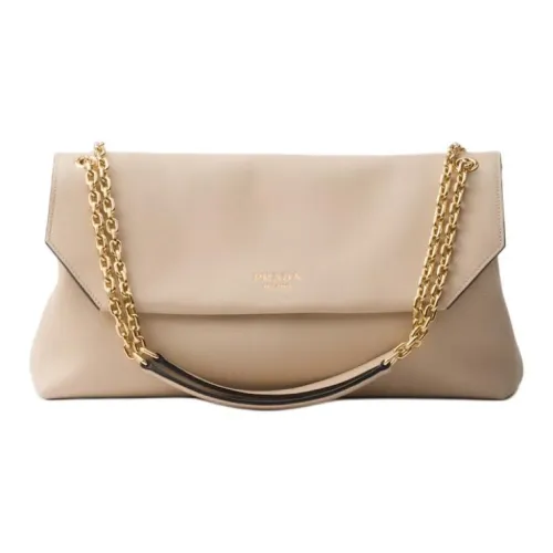 PRADA Кожа Портативный Crossbody Сумка Сумка через плечо Женская Травертин