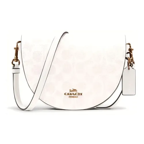 COACH Ellen Холщовая кожа Ткань Сумка через плечо Стандартная Женская Ледниковый белый Монограмма