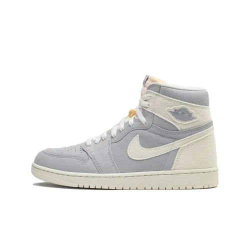 Jordan Air Jordan 1 High Топ Винтажные Баскетбольные Кроссовки Унисекс Серый