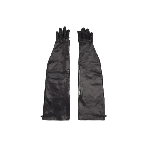 RICK OWENS совместный бренд Телячья кожа, Шелк Перчатки Мужской