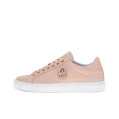 Roberto Cavalli Monogram RC Low Top Скейтборд Кроссовки Женские Розовые