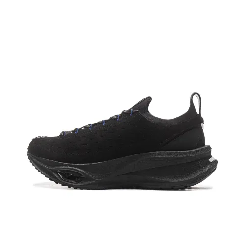 Лайнер Амортизация Износостойкие Низкие Кроссовки для Бега Унисекс Черные