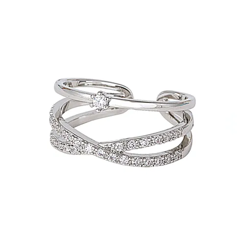 NATURALLYJOJO Циркон Кольца Женское Серебро Золото