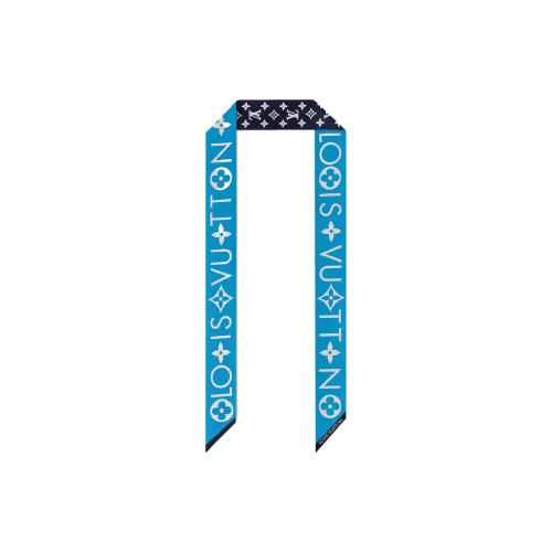 LOUIS VUITTON Шелковые шарфы Женские Синий