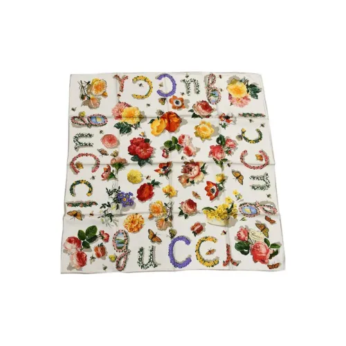 GUCCI Шелковые шарфы Женские Белый