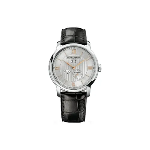 Baume Mercier Автоматический Механический Часы Мужские 42 мм Серебристый Циферблат