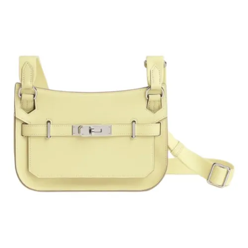 HERMES Jypsiere Swift Телячья кожа Сумка через плечо Мини Женские Milton Желтый