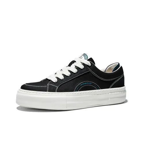 Hautton Jeans Low Top Canvas Shoes Men's Black