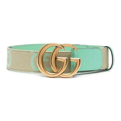 GUCCI GG Marmont Логотип с принтом плавная застежка кожа ремни женский зеленый 4CM