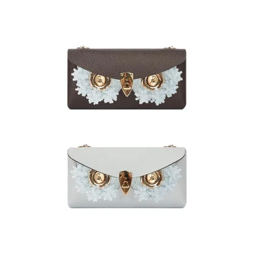 WANACCESSORY Сумка через плечо из коровьей кожи сумка женская цвет умбра-коричневый пыльно-синий