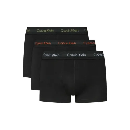 CK Calvin Klein LOW Ступенчатый шов Основная часть 3Пачка Трусы Европейская версия Мужской 3 упаковки Черный