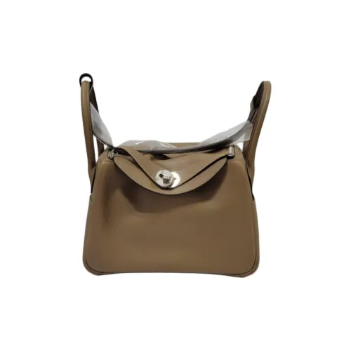 HERMES Lindy Evercolor Телячья кожа Сумка Сумка через плечо Женская D0 Бежевый Weimar Собака Бежевый