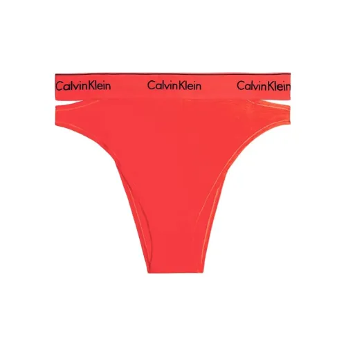 CK Calvin Klein HIGH Нога TANGA Трусы Европейская версия Женские 1 упаковка Оранжевый Красный