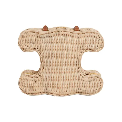 CELINE Triomphe Растительный материал с натуральной коровьей кожей через плечо косметичка женский натуральный и коричневый