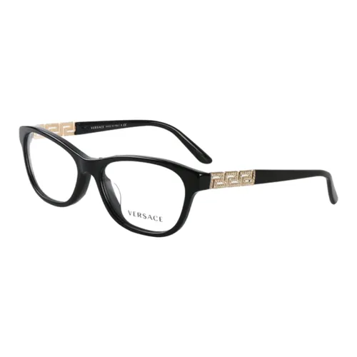 VERSACE Пластина Прямоугольные Оправы для очков Женские Черные